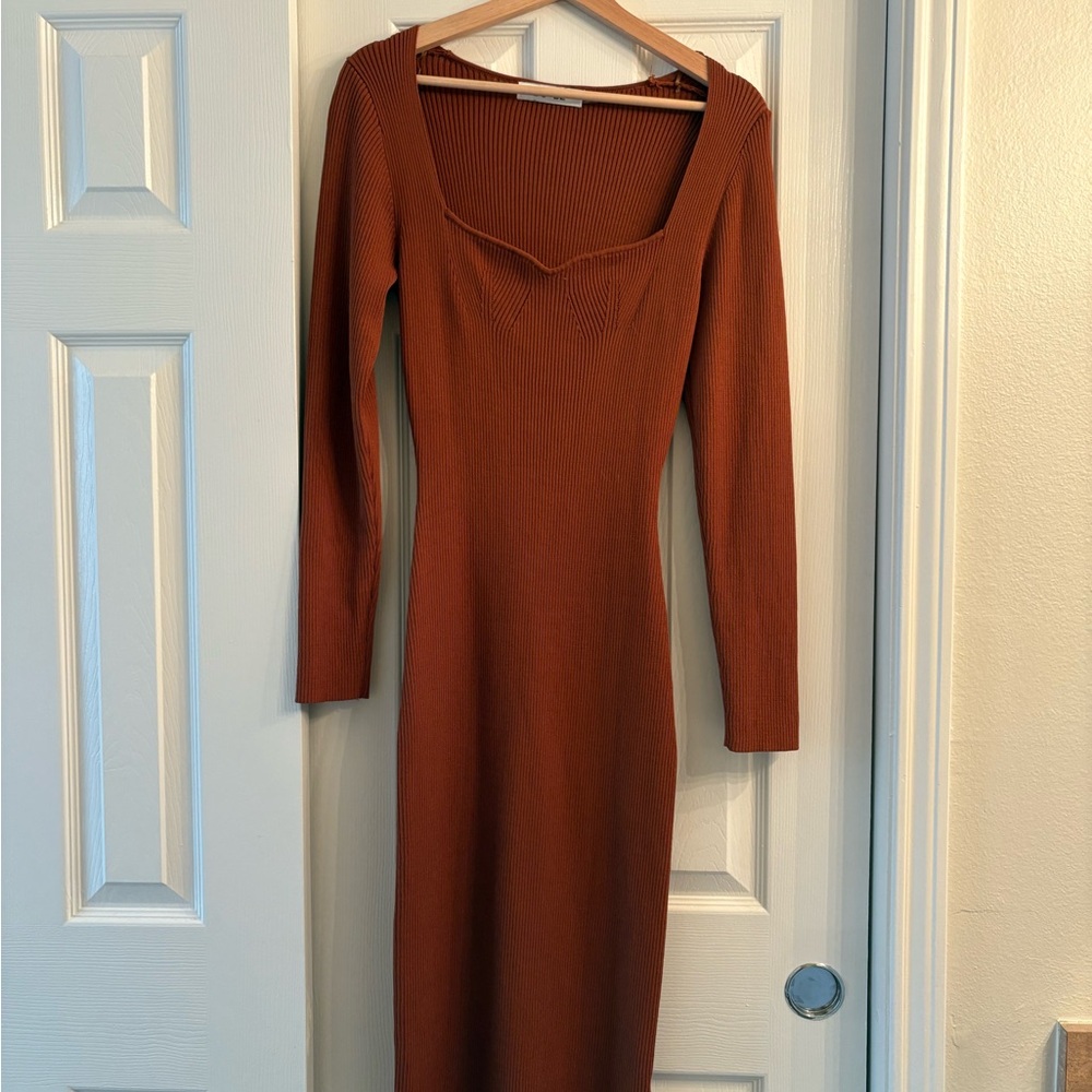 DO+BE Rust Long-Sleeve Dress
